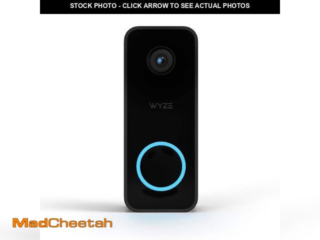 Lot 74-13111558 - Wyze Wired Video Doorbell v2, 2K HD Video with Head-to-Toe view, 2-way Audio, Night Vision, Voice As...
