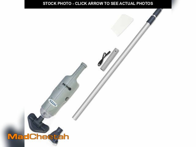 Lot 74-12889223 - Intex Rechargeable Handheld Above Ground Pool Vacuum with 2 Brush Heads - USED