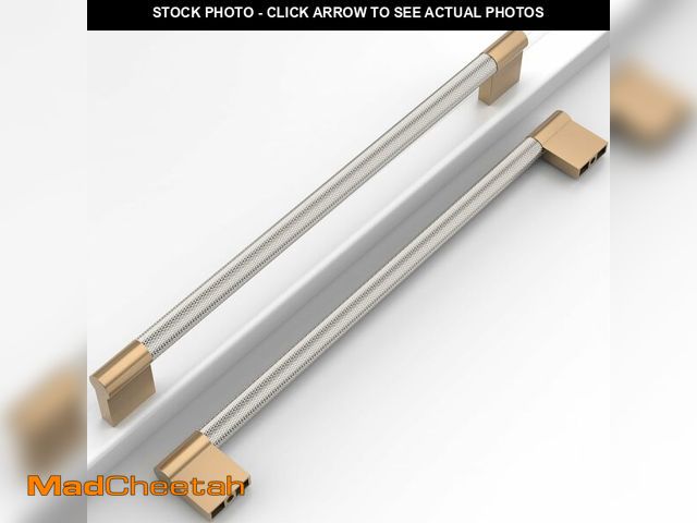 Lot 74-12710669 - Coinkoly 10 Pack 10"(254mm) Brushed Satin Nickel and Champagne Bronze Cabinet Pulls Knurled Kitchen ...