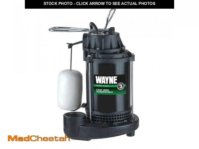 Lot 74-12255325 - Wayne 1/2 HP Cast Iron Submersible Sump Pump with Vertical Float Switch - UNUSED