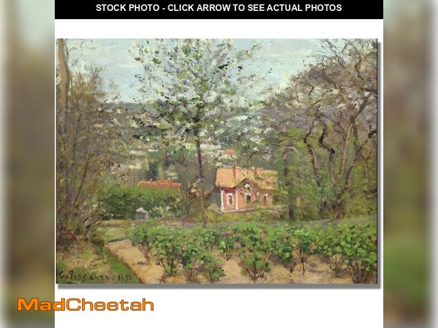 Lot 74-13734048 - Trademark Fine Art The Cottage Canvas Wall Art by Camille Pissaro, 18 by 24-Inch - UNUSED