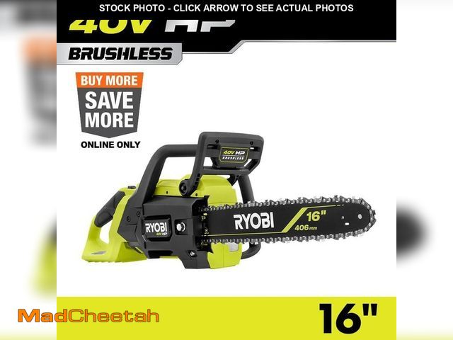 Lot 74-14193233 - RYOBI 40V HP Brushless 16 in. Battery Cordless Electric Chainsaw (Tool Only) - UNUSED