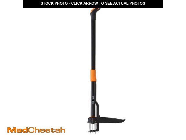 Lot 74-12672709 - Fiskars 34 in. Stand up 4 Claw Long Handle Weed Puller Tool; Heavy Duty Garden, Lawn and Dandelion W...