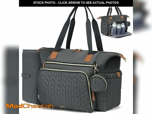 Lot 74-13549366 - Tonyeee Diaper Bag Tote, Large Baby Diaper Bags Waterproof, Hospital Bag for Labor Delivery with Pac...