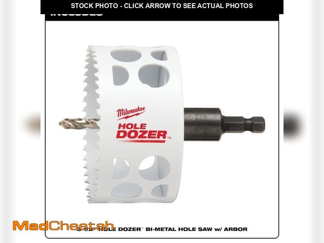 Lot 74-14372605 - Milwaukee 3-1/2 in. HOLE DOZER Bi-Metal Hole Saw with 3/8 in. Arbor and Pilot Bit - UNUSED