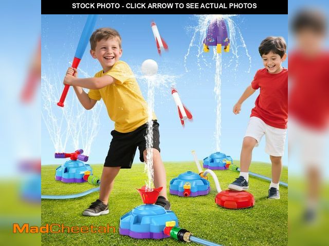 Lot 74-14205517 - 4-in-1 Water Sprinkler Baseball Toy, Water-Spraying Rocket, Water Baseball, Rocket Launch Game, Spin...