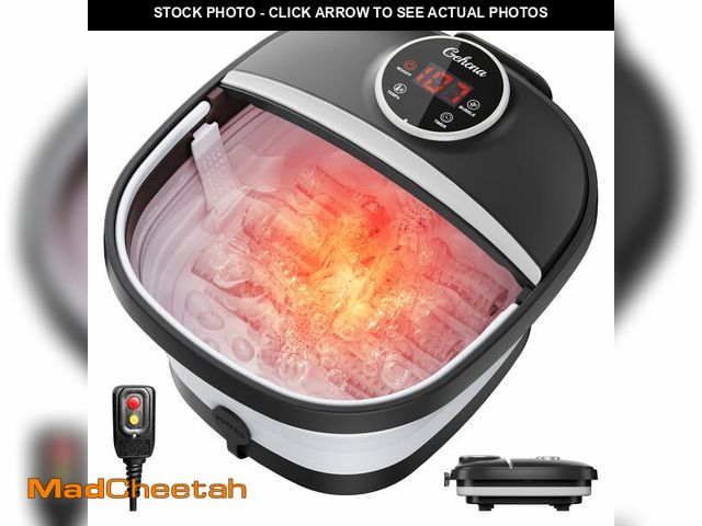 Lot 74-13569462 - GEHONA Collapsible Foot Spa Bath with Heat,Foot Massager with Two Side Supports,Leakage Protector,Te...