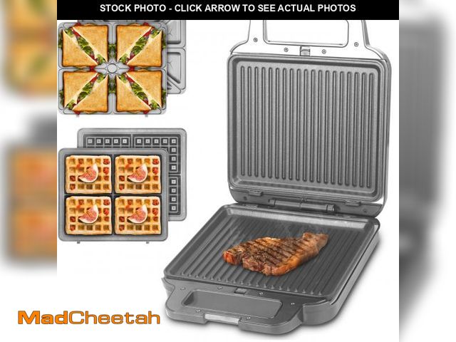 Lot 74-12306536 - FineMade Panini Grill Press Breakfast Sandwich Maker 3 in 1, Electric Griddle Panini Press, Grilled ...