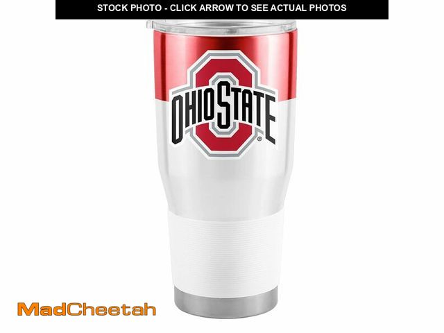 Lot 74-14269588 - Logo Brands NCAA Ohio State Buckeyes - 30oz Colorblock Stainless Steel Tumbler, Double-Wall Vacuum I...