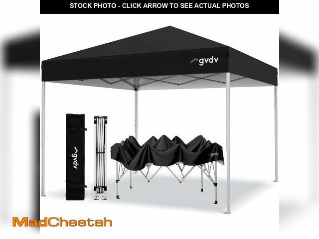 Lot 74-14308131 - (MISSING MAIN MIDDLE BAR) GVDV Outdoor Pop up Canopy 10'x10' Tent Camping Sun Shelter-Series Party T...