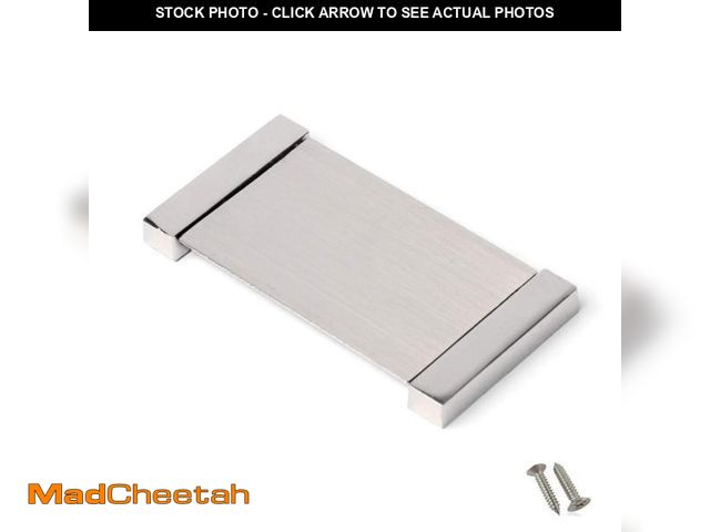 Lot 74-10762699 - 10 Pack - Brushed Nickel Recessed Sliding Door Handle Covered Flush Pull, Rectangle Silver Tone Push...