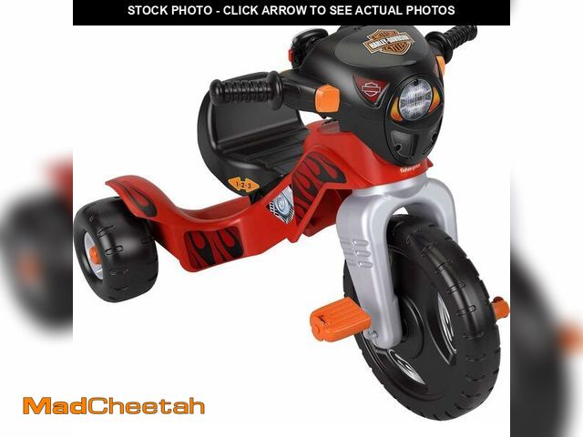 Lot 74-14581813 - Fisher-Price Harley Davidson Toddler Tricycle Ride-On Preschool Toy, Lights &amp; Sounds Trike with ...
