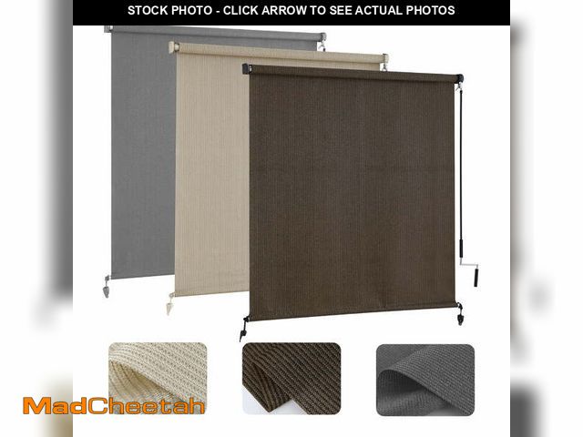 Lot 74-14311212 - AOSKY Cordless Outdoor Roller Shades, UV Block Sunshades for Patio, Roll Up Blinds for Porch Pergola...
