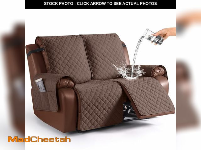 Lot 74-13626648 - KinCam Waterproof Loveseat Recliner Cover, Non-Slip Reclining Couch Covers for 2 Seat, Recliner Sofa...