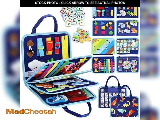 Lot 74-14208338 - Esjay Toddler Busy Board Montessori Toys for Boys, Sensory Book Educational Activities for Learning ...