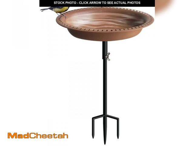 Lot 74-11552403 - Koutemie 1-? Gallon Detachable Free Standing Garden Bird Bath Bird Feeder Bowl with Metal Stake for ...