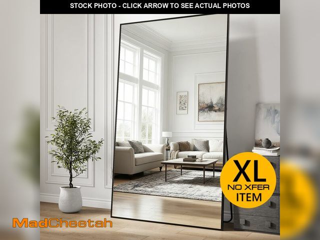 Lot 74-12784772 - FlyEcho Full Length Mirror, 76"x34" Large Floor Mirror with Stand, Tall Full Body Mirrors for Bedroo...