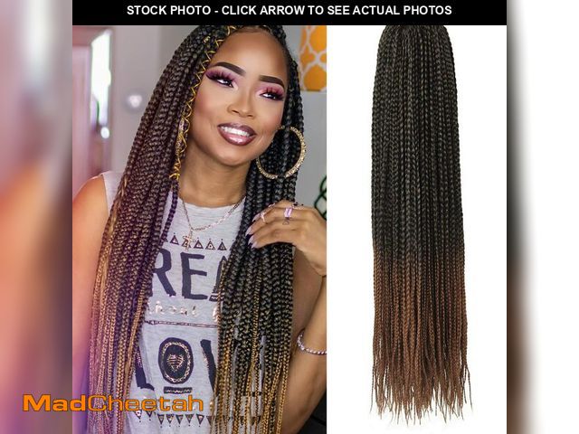 Lot 74-14205635 - 6 Packs Box Braids Crochet Hair Crochet Box Braids Pre-looped Synthetic Hair Crotchet Box Braids Hai...