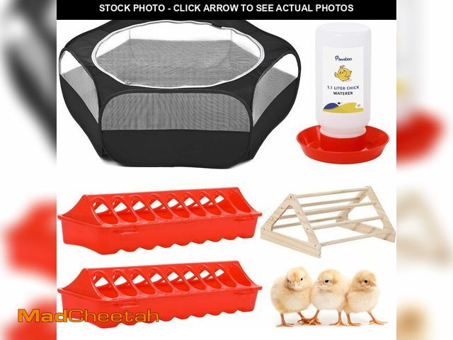Lot 74-12330380 - Pawaboo 5-in-1 Chicken Brooder Box for Chick Starter Kit, Includes Pet Cage Tent, Chicks Perch, Chic...