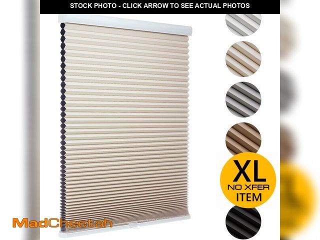 Lot 74-13075883 - MYshade Blackout Cordless Cellular Shades Honeycomb Shade for Indoor Windows Room Darkening Blinds f...