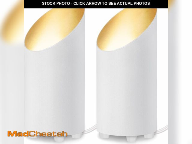 Lot 74-14213917 - SUNVIE 2 Pack Uplighting Indoor Floor Can Light, 5W Up Lights with 2700K LED GU10 Bulbs, Uplights Fl...