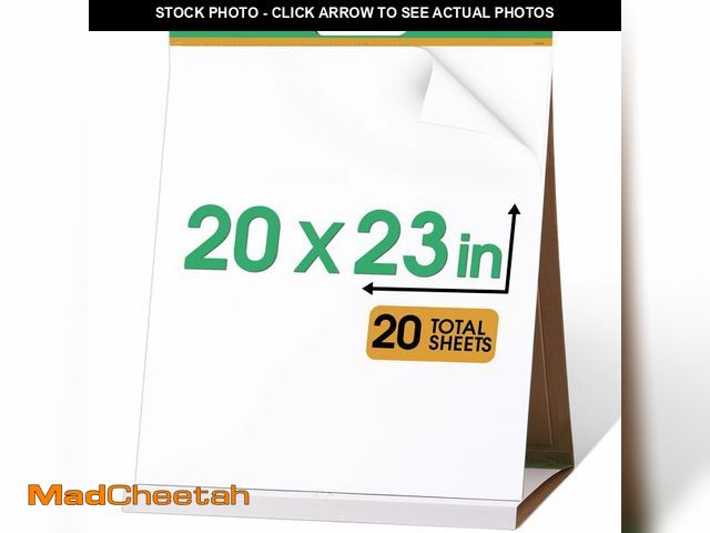 Lot 74-12680791 - Portable Tabletop Easel Pad, 20 x 23 Inches, 1 Pack 20 Sheets/Pad, Super Sticky Tabletop Easel Pad w...