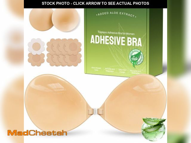 Lot 74-14150681 - MSHalo Ultra Invisible Sticky Bra Push Up, Strapless Adhesive Bra for Women's Exotic Bras, Reusable ...