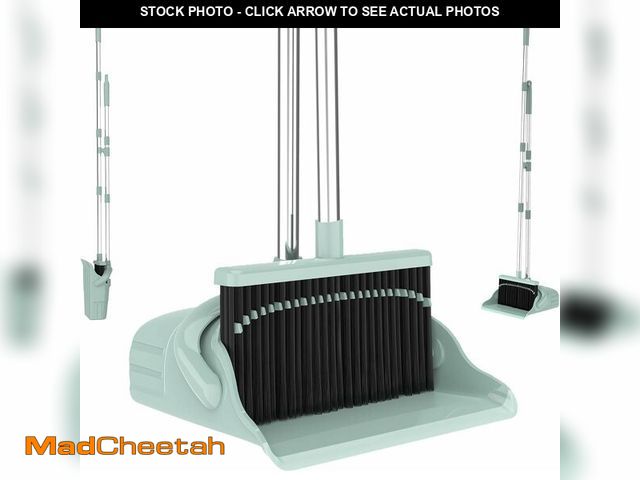 Lot 74-14264290 - AISHUJIE Broom and Dustpan Set, 52-Inch Adjustable Long Handle with Self-Cleaning Comb Teeth, Flexib...