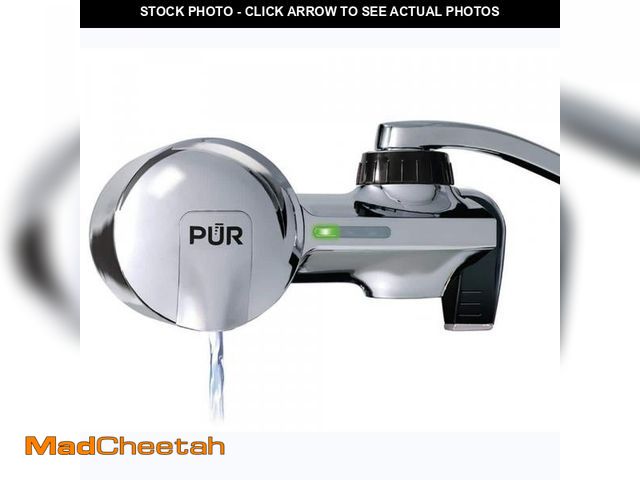 Lot 74-12086994 - PUR PLUS Faucet Mount Filtration System, Chrome - USED
