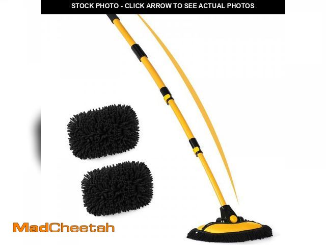 Lot 74-12303294 - anngrowy 56.7" Car Wash Brush Mop Kit Mitt Sponge with Long Handle Car Cleaning Supplies Kit Tools C...