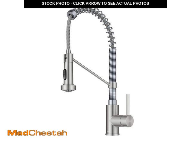 Lot 74-14244672 - KRAUS Bolden Single Handle Pull Down Sprayer Kitchen Faucet with Dual Function Sprayhead in Stainles...