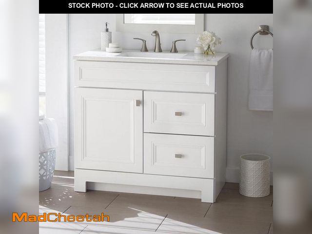 Lot 74-12529874 - (MISSING SINK ) Home Decorators Collection Sedgewood 36.5 in. W x 18.75 in. D x 34.375 in. H Single ...