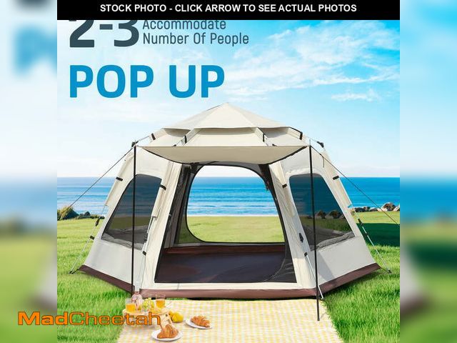 Lot 74-12779773 - YTAKY 2-3 Person Tent for Camping, Instant Pop Up Camping Tent with Screen Porch, Family Tent for Ou...