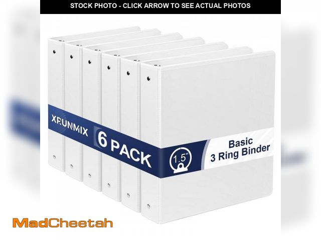 Lot 74-12109949 - 1.5-Inch 3-Ring Binder with Pockets, 1-1/2Ã¢â¬â¢Ã¢â¬â¢ Premium View Binders with Three Ring Bind...