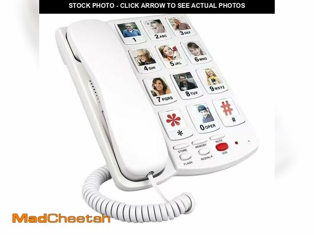 Lot 74-13626916 - Large Button Phones for Seniors - Big Button Telephone with SOS Emergency Dial, Extra Loud Volume, H...