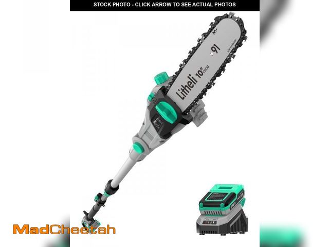 Lot 74-12524669 - *SEE DETAILS* Litheli Pole Saw Battery Powered for Tree Trimming, 10'' Electric Cordless Pole Saw wi...