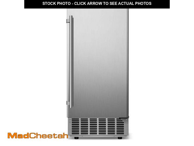 Lot 74-12672333 - Gilati 15 in. 80 lbs./24h Half Size Cube Freestanding/Built-In Ice Maker Machine in Stainless Steel ...