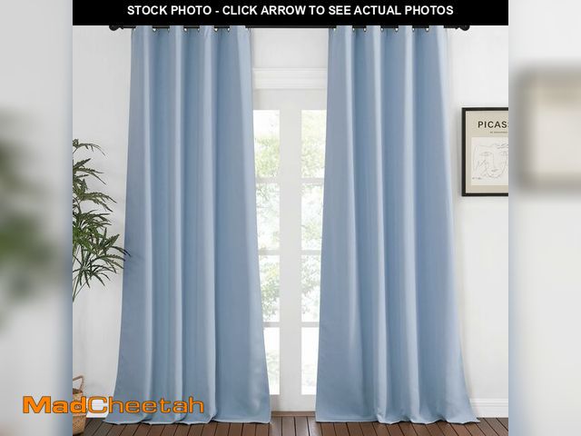 Lot 74-14383412 - NICETOWN Blackout Window Curtain 90 inch Length - Room Darkening Thermal Insulated Grommet Large Win...