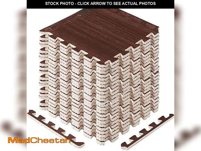 Lot 74-12397094 - Yes4All EVA Interlocking Mats, Puzzle Floor Tiles, Foam Floor Padding with Border for Furniture, Hom...