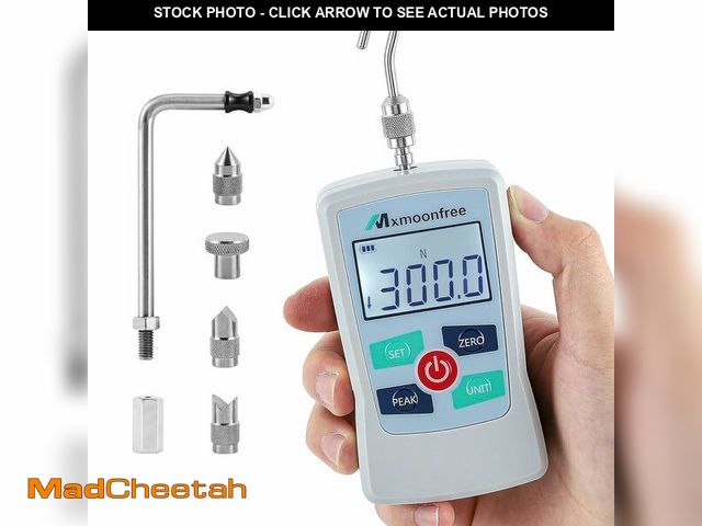Lot 74-13546339 - Mxmoonfree 300N Digital Force Gauge Push Pull Gauge Portable Force Meter with Units N/LB/Kg/Oz, Stor...