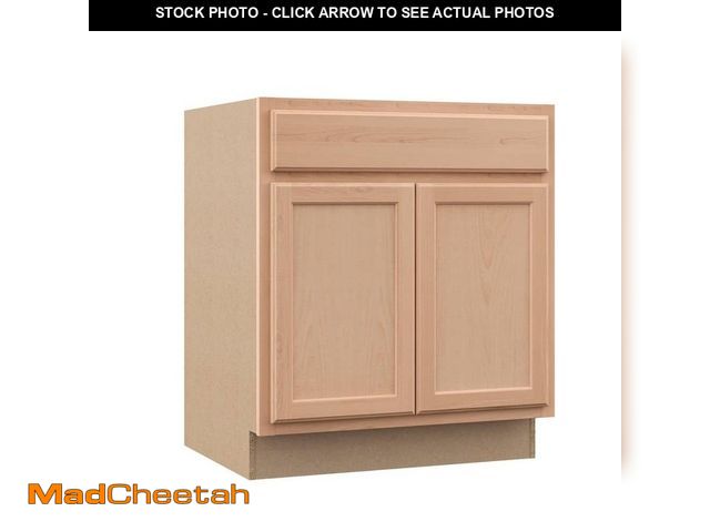 Lot 74-13770214 - (SOME DAMAGE) Hampton Bay Recessed Panel 30 in. W x 24 in. D x 34.5 in. H Assembled Sink Base Kitche...