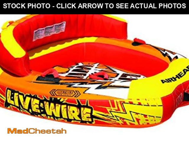 Lot 74-12096835 - AIRHEAD LIVE WIRE 1-2 Rider, Towable Tube for Boating with Dual Tow Points - UNUSED