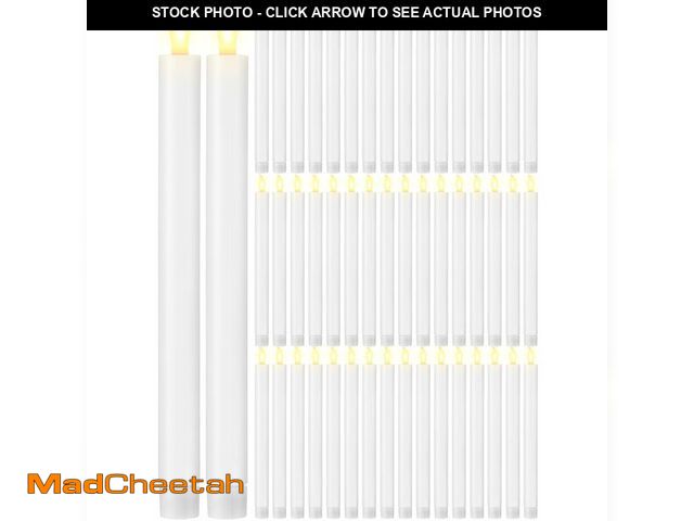 Lot 74-14380668 - Funtery 48 Pcs Flameless LED Taper Candles Battery Operated Candles Bulk Realistic LED Candlesticks ...