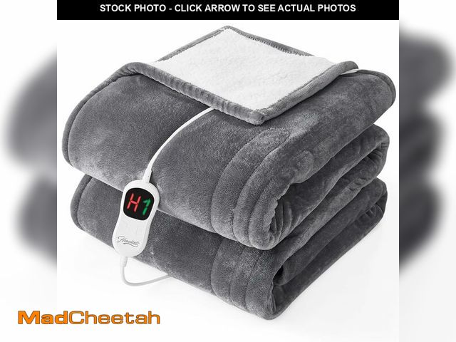 Lot 74-14268216 - Homemate Electric Heated Blanket Twin - 62"x84" Heating Bed Blankets Throw with 10 Heating Levels 8 ...