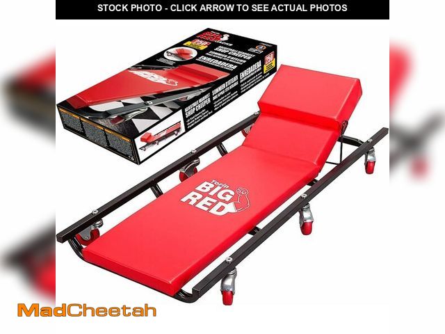 Lot 74-12759922 - BIG RED TR6452 Torin Rolling Garage/Shop Creeper: 40" Padded Mechanic Cart with Adjustable Headrest ...