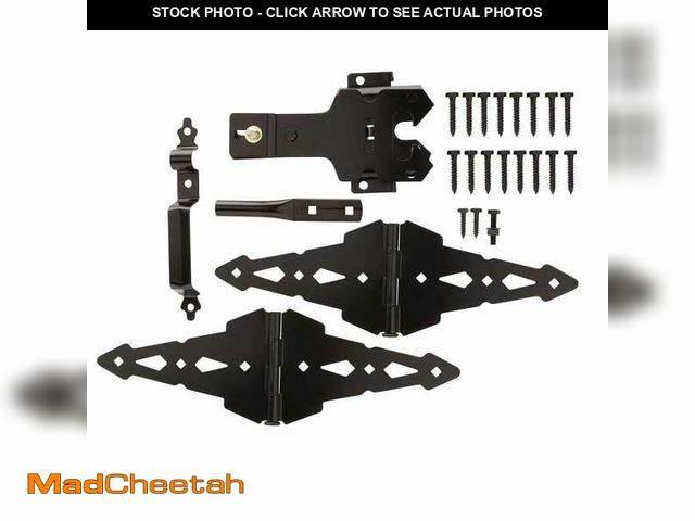 Lot 74-12853034 - Everbilt Black Deluxe Latch Gate Set - UNUSED