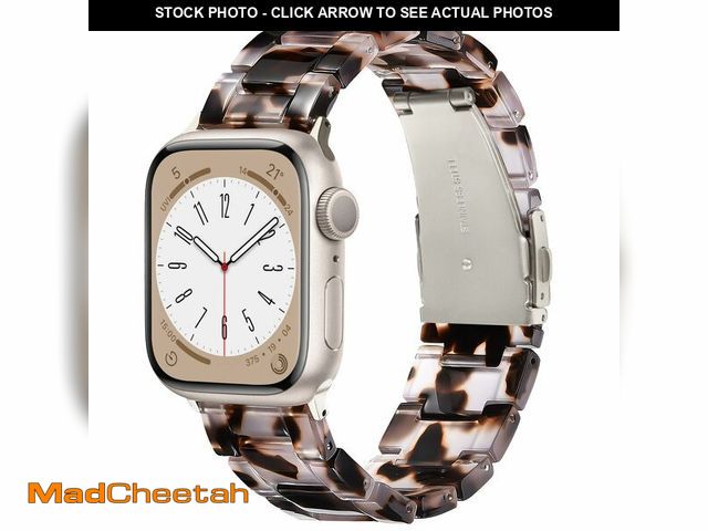 Lot 74-14273709 - V.R.HOPE Resin Watch Band Compatible with Apple Watch Band for Women 38mm 40mm 41mm 42mm Tortoise St...