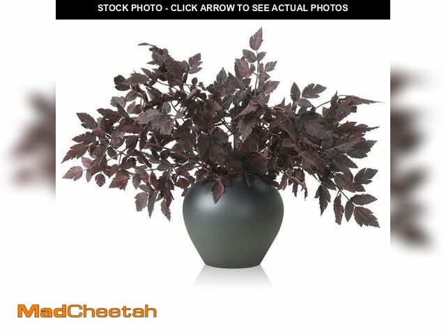 Lot 74-12974842 - Lyrow 6 Pack Artificial Cimicifuga Plant Leaf Spray Faux Plum Cimicifuga Ramosa Leaf Branch Faux Fal...