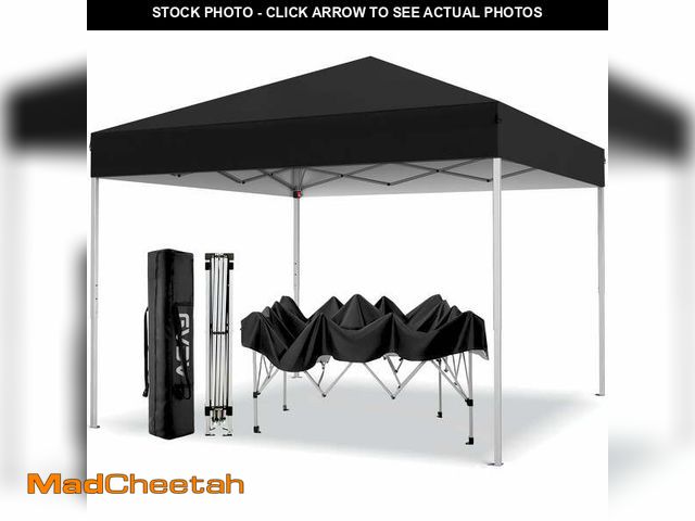 Lot 74-12835934 - GVDV Outdoor Pop up Canopy 10'x10' Tent Camping Sun Shelter-Series Party Tent (Black) - UNUSED