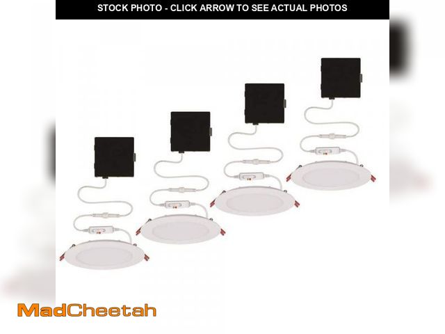 Lot 74-12531095 - Commercial Electric Premium Series 6 in. LED, 2-Level Lumen Select, Ultraslim Canless Recessed Light...
